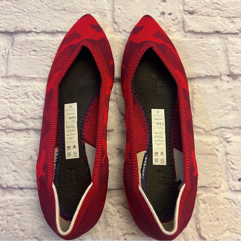 Rothy's Point Shoes | Red Camo 9.5